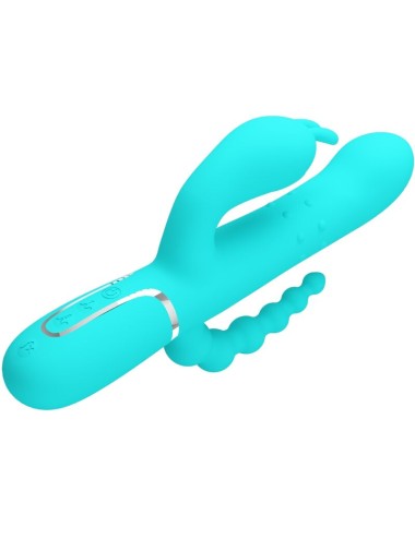 PRETTY LOVE - CAMMY 4 IN 1 MULTIFUNZIONE VIBRATORE TRIPLE RABBIT BLU