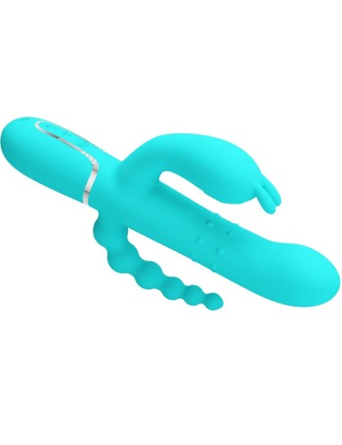 PRETTY LOVE - CAMMY 4 IN 1 MULTIFUNZIONE VIBRATORE TRIPLE RABBIT BLU