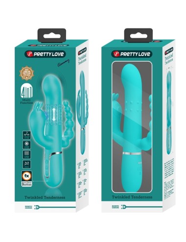 PRETTY LOVE - CAMMY 4 IN 1 MULTIFUNZIONE VIBRATORE TRIPLE RABBIT BLU