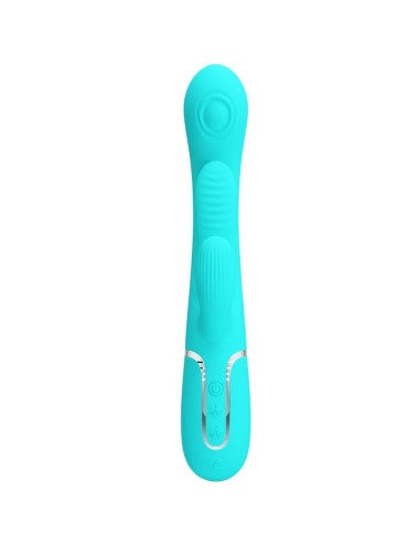 PRETTY LOVE - SHANIA TRIPLE RABBIT VIBRATORE MULTIFUNZIONE 3 IN 1 BLU