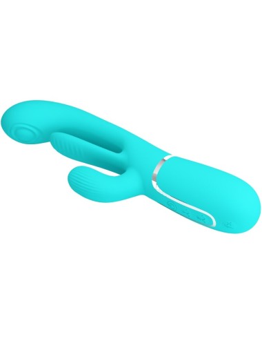 PRETTY LOVE - SHANIA TRIPLE RABBIT VIBRATORE MULTIFUNZIONE 3 IN 1 BLU