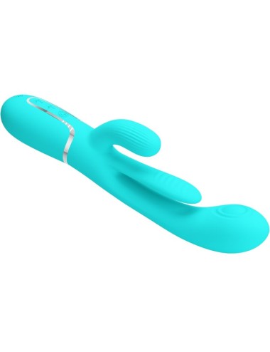 PRETTY LOVE - SHANIA TRIPLE RABBIT VIBRATORE MULTIFUNZIONE 3 IN 1 BLU