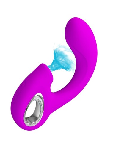 PRETTY LOVE - SIBEL SIBEL VIBRATORE PUNTO G + STIMOLATORE CLITORIDEO 10 VIBRAZIONI VIOLA