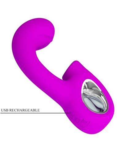 PRETTY LOVE - SIBEL SIBEL VIBRATORE PUNTO G + STIMOLATORE CLITORIDEO 10 VIBRAZIONI VIOLA