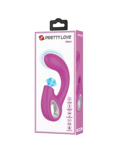 PRETTY LOVE - SIBEL SIBEL VIBRATORE PUNTO G + STIMOLATORE CLITORIDEO 10 VIBRAZIONI VIOLA