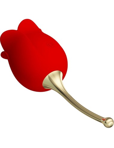 PRETTY LOVE - ROSE LOVER STIMOLATORE CLITORIDEO ROSE 12 VIBRAZIONI ROSSO