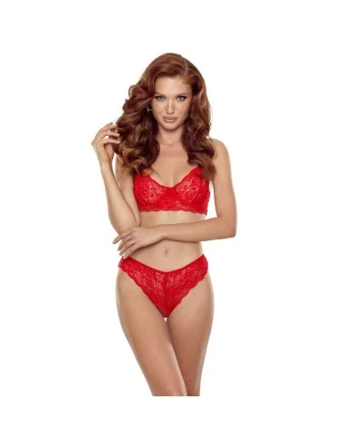 PASSION - DENELIA SET PERIZOMA + REGGISENO ROSSO L/XL