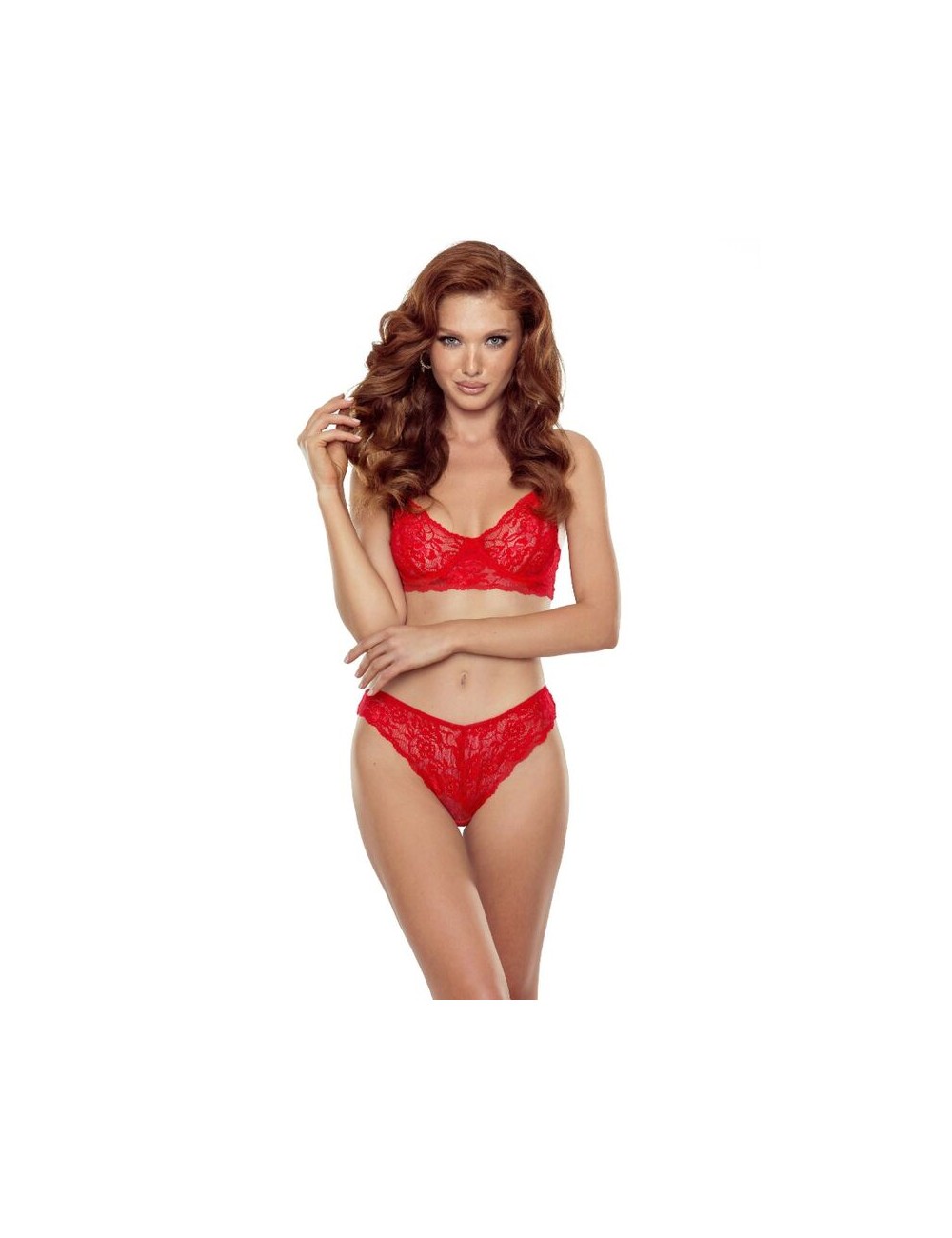 PASSION - DENELIA SET PERIZOMA + REGGISENO ROSSO L/XL PASSION - DENELIA SET PERIZOMA + REGGISENO ROSSO L/XL