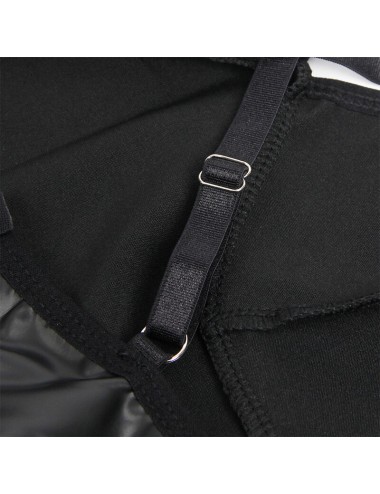 SUBBLIME - 955380 ABITO CON SPALLINE IN PELLE NERA L/XL