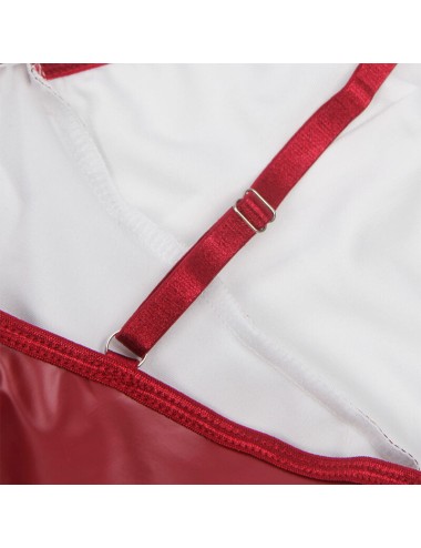 SUBBLIME - 955397 ABITO CON SPALLINE IN PELLE BORDEAUX S/M
