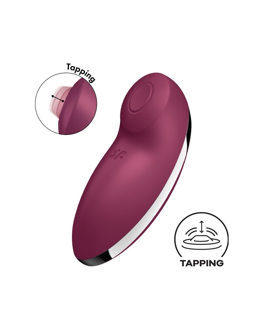 SATISFYER - TAP & CLIMAX 2 VIBRATORE E STIMOLATORE ROSSO SATISFYER - TAP & CLIMAX 2 VIBRATORE E STIMOLATORE ROSSO