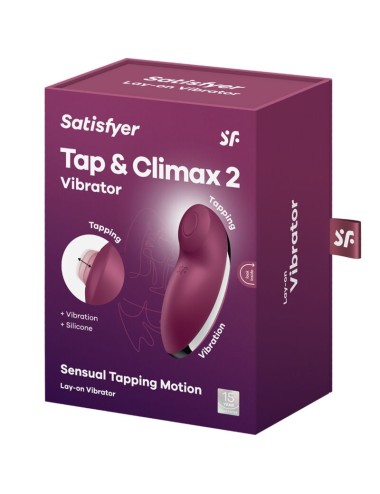 SATISFYER - TAP & CLIMAX 2 VIBRATORE E STIMOLATORE ROSSO