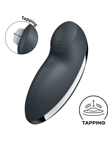 SATISFYER - TAP & CLIMAX 2 VIBRATORE E STIMOLATORE GRIGIO