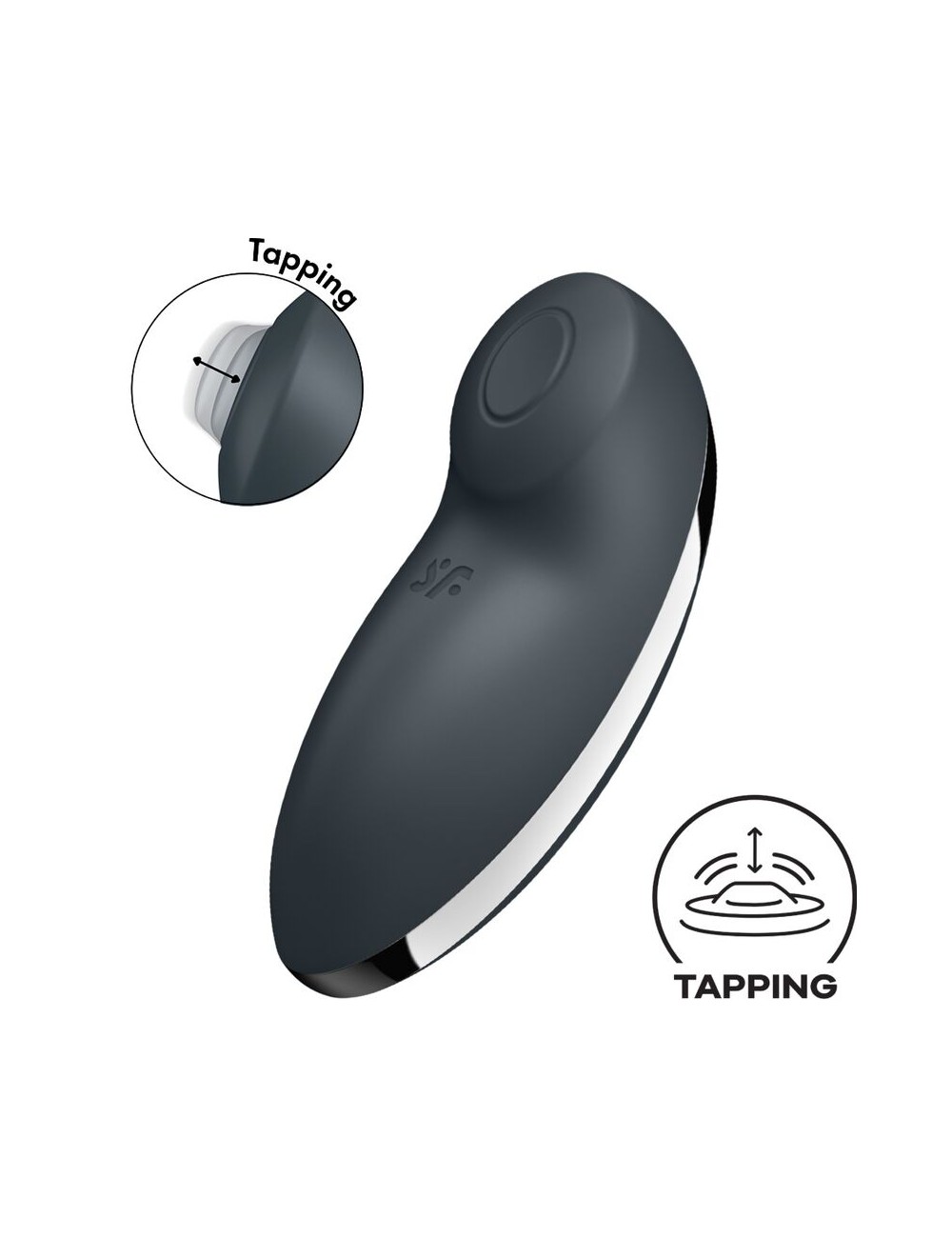 SATISFYER - TAP & CLIMAX 2 VIBRATORE E STIMOLATORE GRIGIO