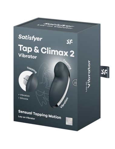 SATISFYER - TAP & CLIMAX 2 VIBRATORE E STIMOLATORE GRIGIO