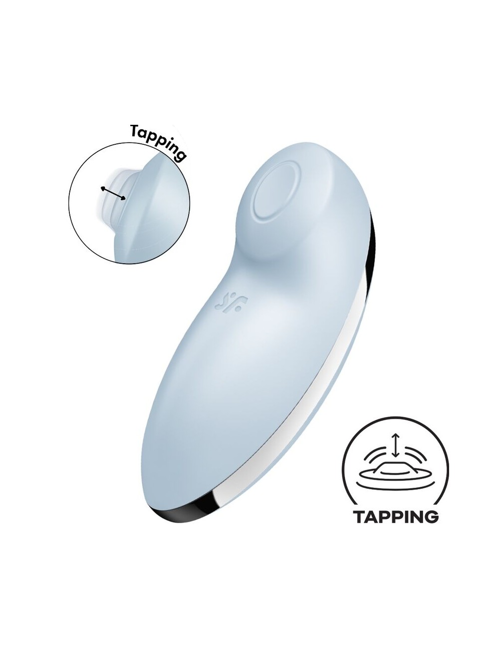 SATISFYER - TAP & CLIMAX 2 VIBRATORE E STIMOLATORE BLU