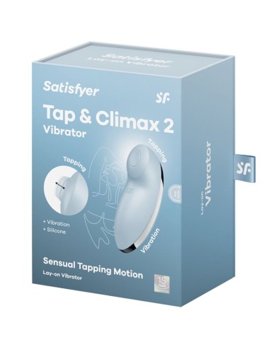 SATISFYER - TAP & CLIMAX 2 VIBRATORE E STIMOLATORE BLU