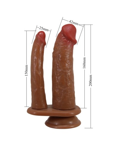 PRETTY LOVE - GORAN DOPPIO DILDO REALISTICO NATURALE MULATO
