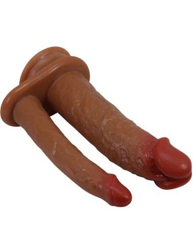 PRETTY LOVE - HULBERT DOPPIO DILDO REALISTICO CON VIBRAZIONE MULATO