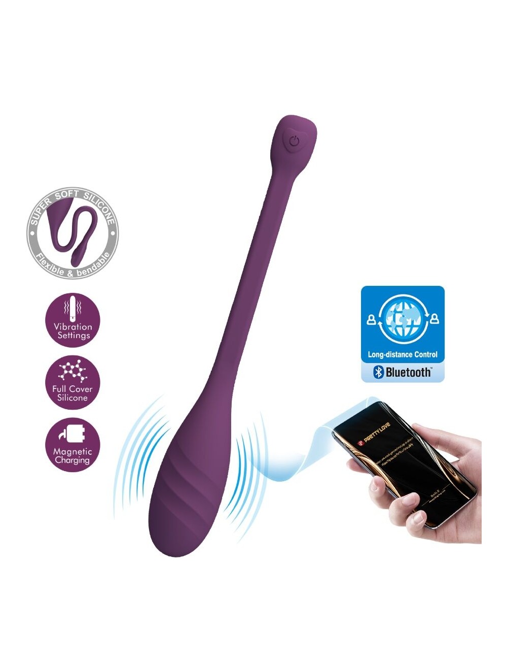 PRETTY LOVE - VIBRATORE CONTROLLATO DA APP LEVIATHAN VIOLA PRETTY LOVE - VIBRATORE CONTROLLATO DA APP LEVIATHAN VIOLA