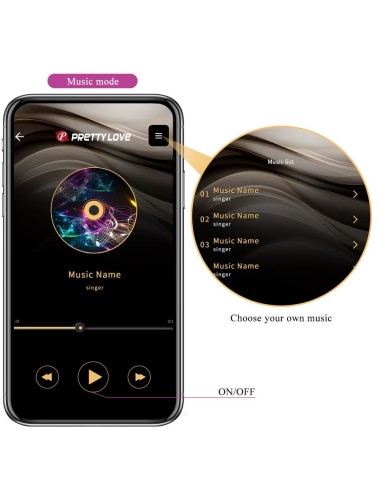 PRETTY LOVE - VIBRATORE CONTROLLATO DA APP LEVIATHAN VIOLA