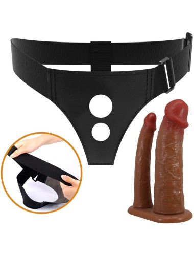 PRETTY LOVE - SLIP KEAVEN HARNESS UNIVERSALE E COMODO DOPPIO DILDO