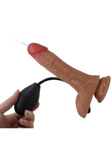 PRETTY LOVE - SLIP UNIVERSALE CON DILDO VIBRANTE E SQUIRTING 15,5 CM MULATO