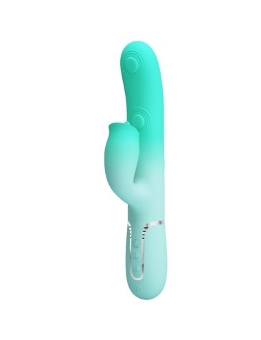PRETTY LOVE - VIBRATORE MULTIFUNZIONE CONIGLIO GIGI VERDE ACQUA