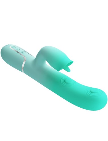 PRETTY LOVE - VIBRATORE MULTIFUNZIONE CONIGLIO GIGI VERDE ACQUA