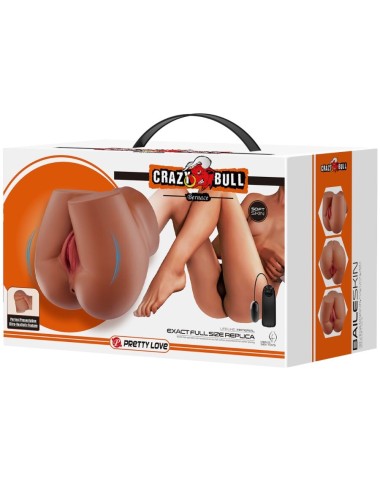 CRAZY BULL - BERNACE ASS VIBRATORE CON VAGINA REALISTICA E ANO CARNE TELECOMANDO