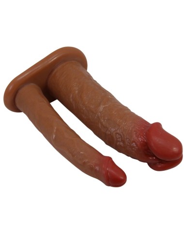 PRETTY LOVE - YAIRON DOPPIO GUAINA PER PENE CON ESTENSIONE 4 CM MULATTO