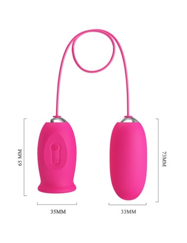 PRETTY LOVE - Ovulo vibrante a forma di margherita + lingua stimolante per il clitoride ROSA