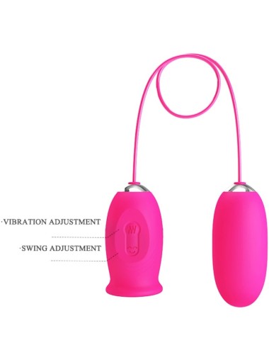 PRETTY LOVE - Ovulo vibrante a forma di margherita + lingua stimolante per il clitoride ROSA