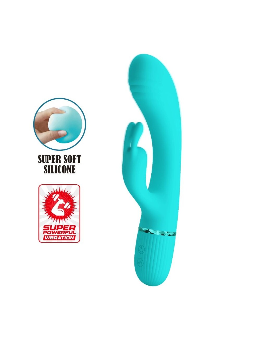PRETTY LOVE - SCOCCO VIBRATORE CONIGLIO TURCHESE