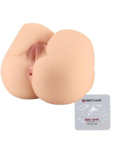 CRAZY BULL - VIBRATORE POSTERIORE ROLONDA CON VAGINA E ANO NATURALI REALISTICI