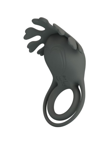 PRETTY LOVE - RUBEN DOPPIO ANELLO VIBRANTE CON STIMOLATORE GRIGIO