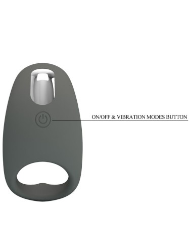 PRETTY LOVE - GEMMA ANELLO VIBRATORE CON MEMORY GRIGIO