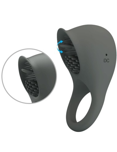 PRETTY LOVE - NIMBUS ANELLO VIBRATORE CON LINGUA GRIGIA