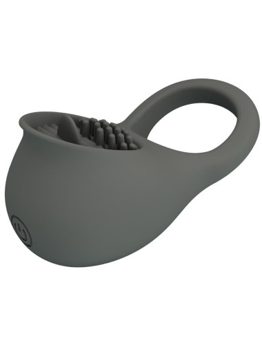 PRETTY LOVE - NIMBUS ANELLO VIBRATORE CON LINGUA GRIGIA