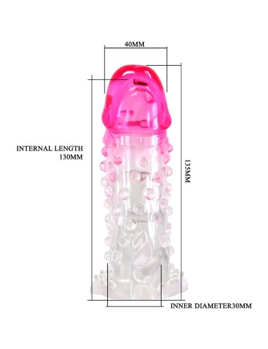 PRETTY LOVE - GUAINA DI ALLARGAMENTO REALISTICA WILFORD CON PENE RILIEVO ROSA