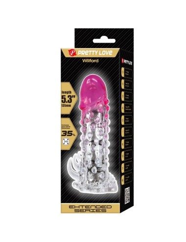 PRETTY LOVE - GUAINA DI ALLARGAMENTO REALISTICA WILFORD CON PENE RILIEVO ROSA