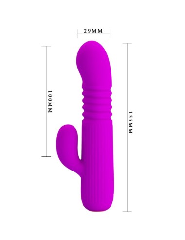 PRETTY LOVE - VIBRATORE LEOPOLD 4 VIBRAZIONI 4 MODALITÀ DI SPINTA VIOLA