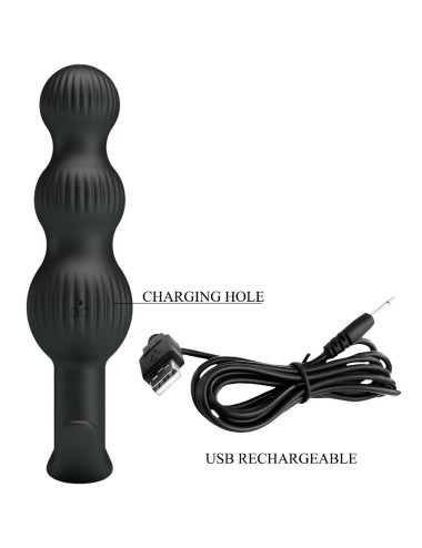 PRETTY LOVE - SIDNEY VIBRATORE ANALE 10 VIBRAZIONI NERO
