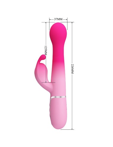 PRETTY LOVE - DEJON 3 IN 1 MULTIFUNZIONE VIBRATORE CONIGLIO ROSA