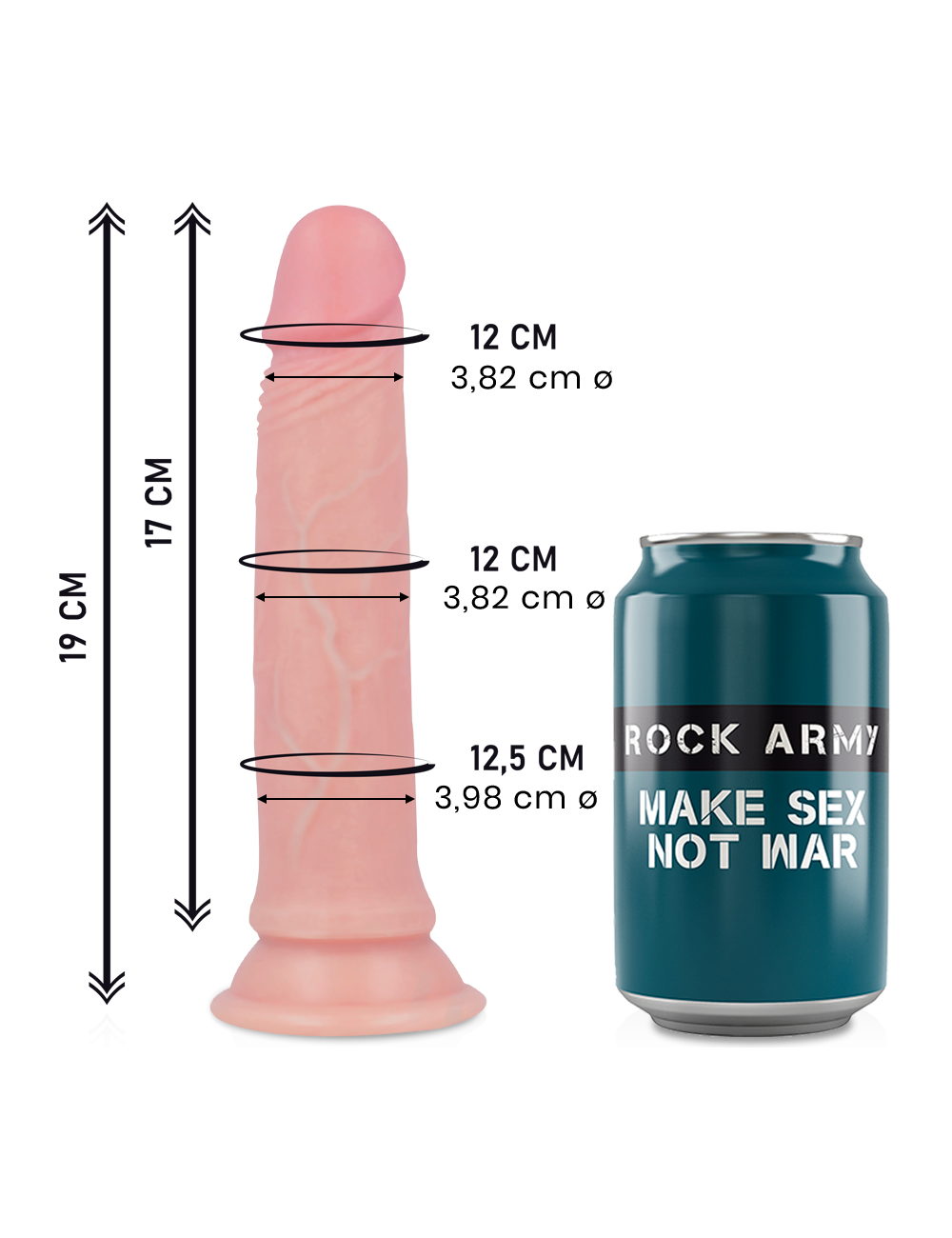 ROCKARMY - LIQUID SILICONE PREMIUM AVENGER REALISTICO 19 CM -O- 3.98 CM ROCKARMY - LIQUID SILICONE PREMIUM AVENGER REALISTICO 19 CM -O- 3.98 CM