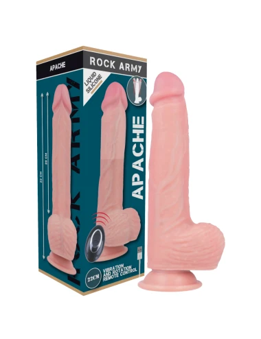 ROCKARMY - VIBRATORE IN SILICONE LIQUIDO TELECOMANDO PREMIUM APACHE 20.5 CM -O- 4.62 CM