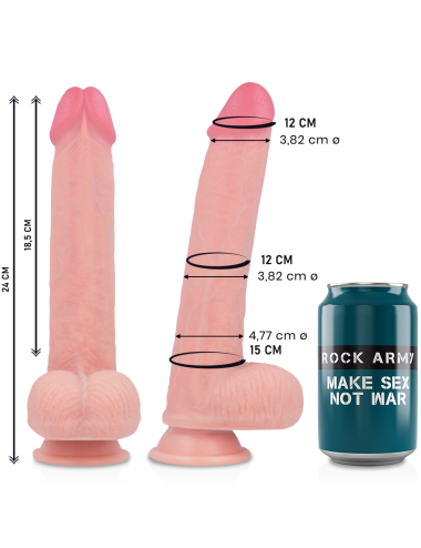 ROCKARMY - LIQUID SILICONE PREMIUM KINGCOBRA REALISTICO 24 CM -O- 4.77 CM