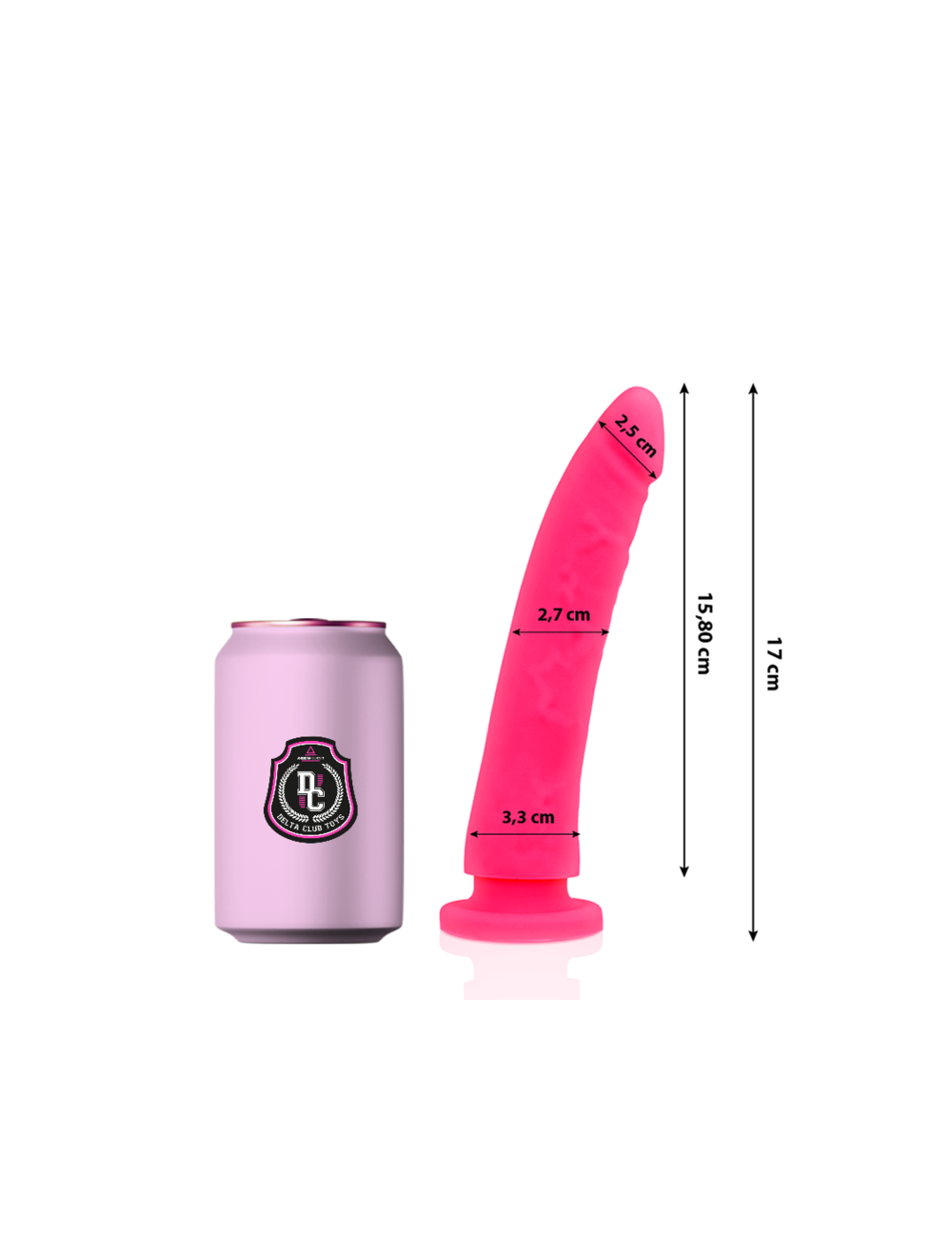 DELTA CLUB - TOYS DILDO MEDICO ROSA IN SILICONE 17 CM -O- 3 CM