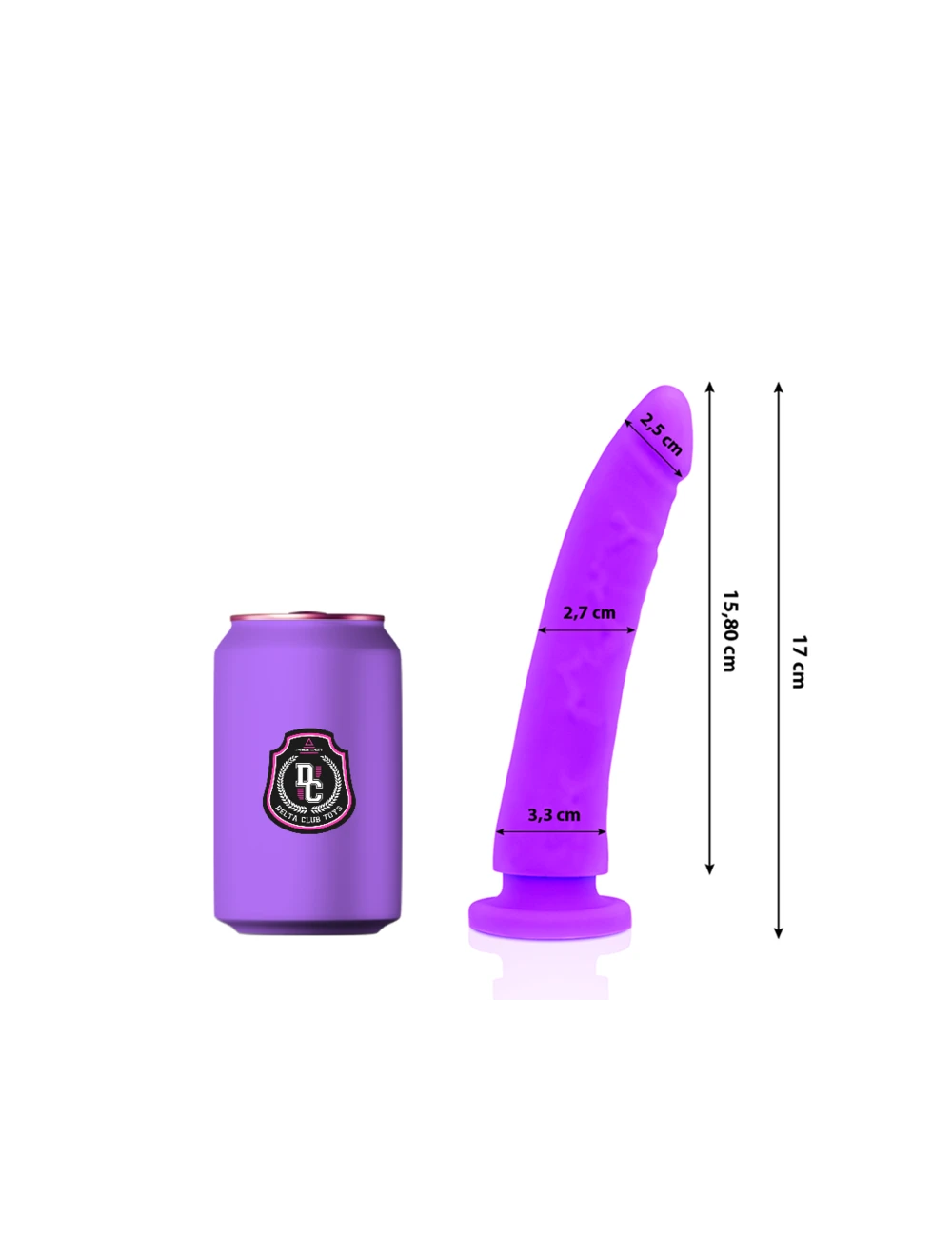 DELTA CLUB - TOYS DILDO MEDICO LILLA IN SILICONE 17 CM -O- 3 CM