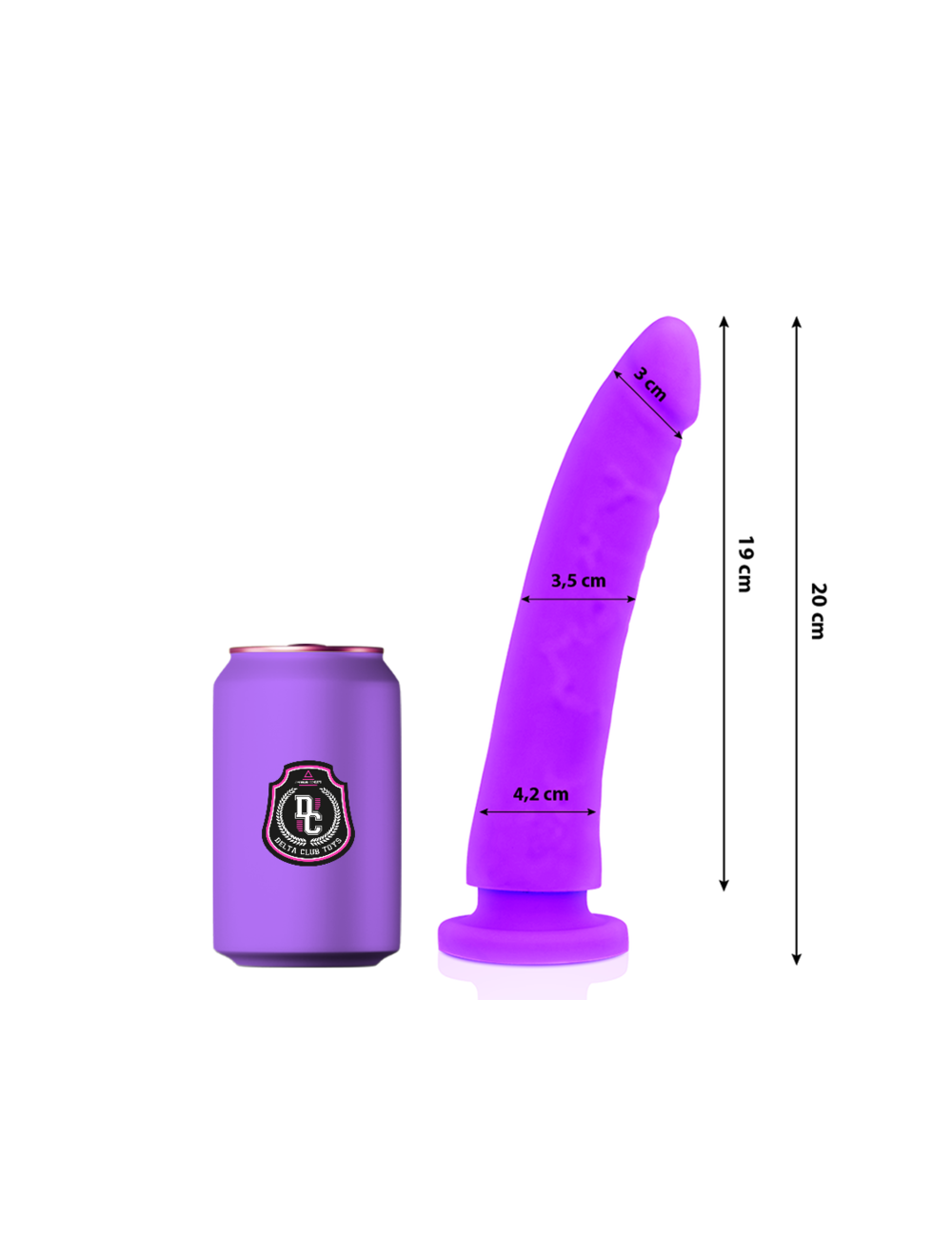 DELTA CLUB - TOYS DILDO MEDICO LILLA IN SILICONE 20 CM -O- 4 CM